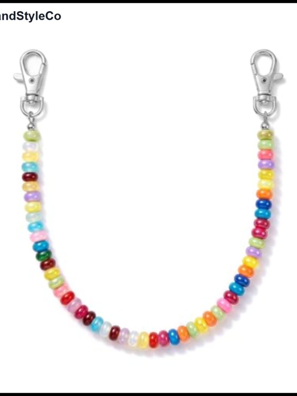 Colorful Beaded Bag Charm Chain for Handbags Purse Keychain Summer
